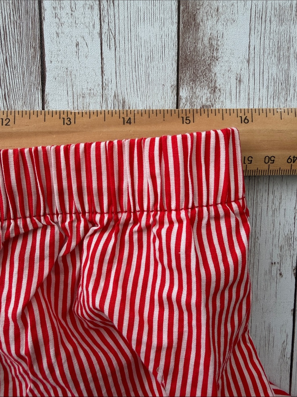 JT One Cherry Pajama Set Sweetness Overload sz Medium White Red Lace Striped - Picture 10 of 14